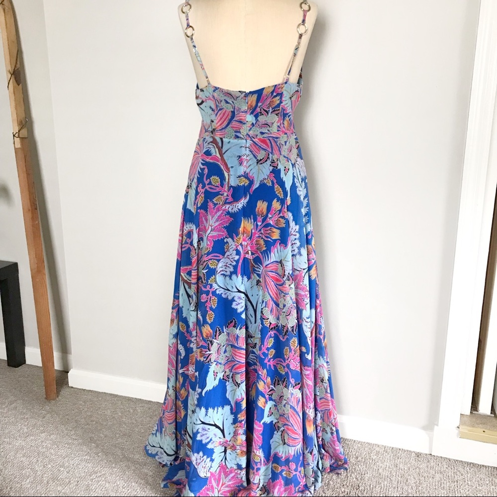 Marciano blue and pink print maxi dress size S - Picture 3 of 8